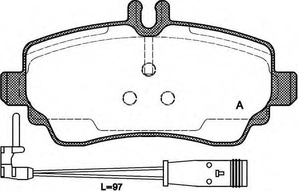 Комплект тормозных колодок, дисковый тормоз OPEN PARTS BPA0650.22