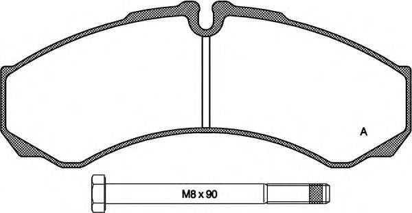 Комплект тормозных колодок, дисковый тормоз OPEN PARTS BPA0651.00