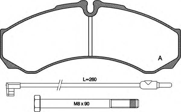 Комплект тормозных колодок, дисковый тормоз OPEN PARTS BPA0651.02