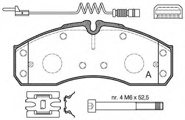 Комплект тормозных колодок, дисковый тормоз OPEN PARTS 29161