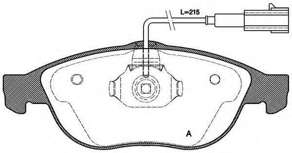 Комплект тормозных колодок, дисковый тормоз OPEN PARTS BPA0660.22