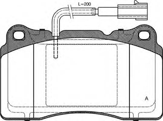 Комплект тормозных колодок, дисковый тормоз OPEN PARTS BPA0666.51