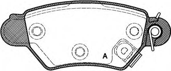 Комплект тормозных колодок, дисковый тормоз OPEN PARTS BPA0685.02