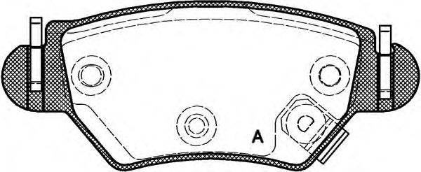 Комплект тормозных колодок, дисковый тормоз OPEN PARTS BPA0685.22