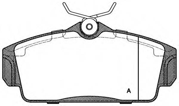 Комплект тормозных колодок, дисковый тормоз OPEN PARTS 23463