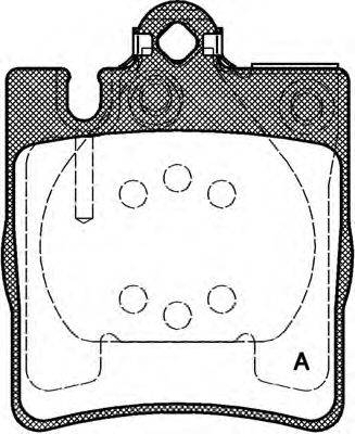 Комплект тормозных колодок, дисковый тормоз OPEN PARTS 21898