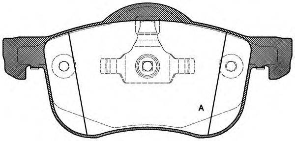Комплект тормозных колодок, дисковый тормоз OPEN PARTS BPA0713.00