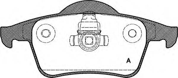 Комплект тормозных колодок, дисковый тормоз OPEN PARTS BPA0714.00