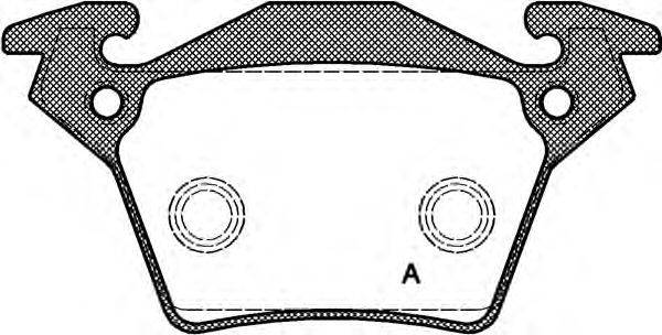 Комплект тормозных колодок, дисковый тормоз OPEN PARTS BPA0717.00
