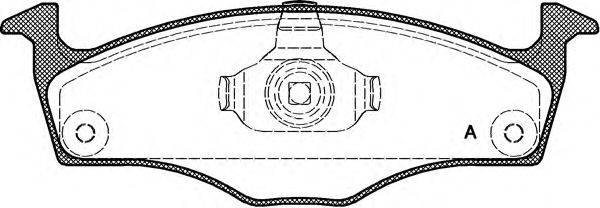 Комплект тормозных колодок, дисковый тормоз OPEN PARTS BPA0718.00