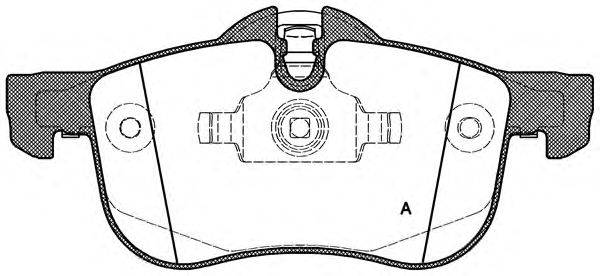 Комплект тормозных колодок, дисковый тормоз OPEN PARTS BPA071900