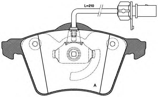 Комплект тормозных колодок, дисковый тормоз OPEN PARTS BPA0721.02