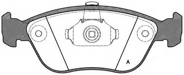 Комплект тормозных колодок, дисковый тормоз OPEN PARTS BPA0722.00