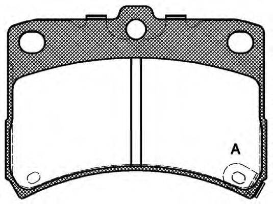 Комплект тормозных колодок, дисковый тормоз OPEN PARTS BPA0723.02