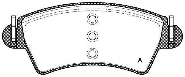Комплект тормозных колодок, дисковый тормоз OPEN PARTS 23332