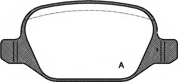 Комплект тормозных колодок, дисковый тормоз OPEN PARTS BPA0727.10