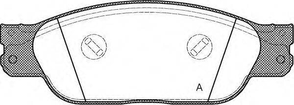 Комплект тормозных колодок, дисковый тормоз OPEN PARTS BPA0731.00