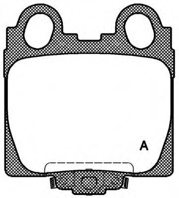 Комплект тормозных колодок, дисковый тормоз OPEN PARTS 23429