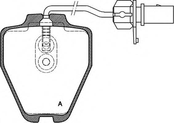 Комплект тормозных колодок, дисковый тормоз OPEN PARTS 23280