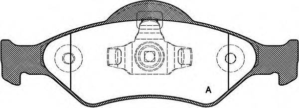 Комплект тормозных колодок, дисковый тормоз OPEN PARTS 23200