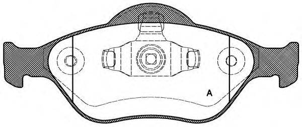 Комплект тормозных колодок, дисковый тормоз OPEN PARTS BPA0766.00