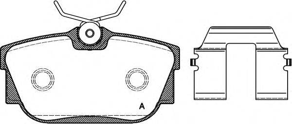 Комплект тормозных колодок, дисковый тормоз OPEN PARTS BPA0767.10