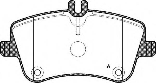 Комплект тормозных колодок, дисковый тормоз OPEN PARTS 23144