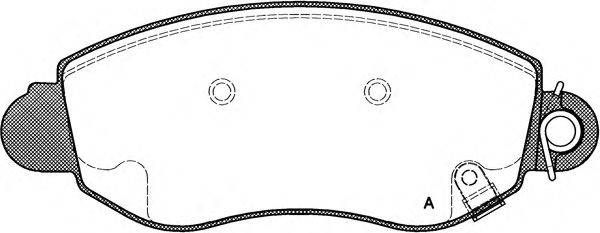 Комплект тормозных колодок, дисковый тормоз OPEN PARTS BPA0772.02