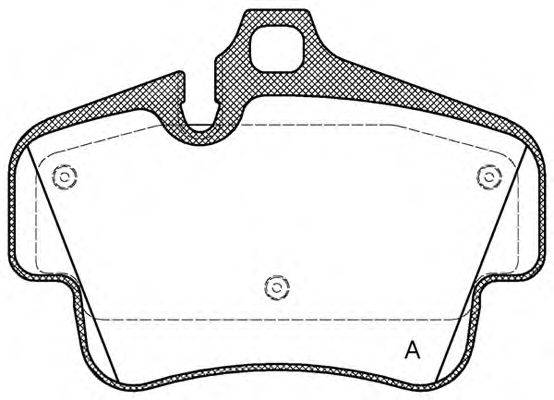 Комплект тормозных колодок, дисковый тормоз OPEN PARTS BPA0773.30