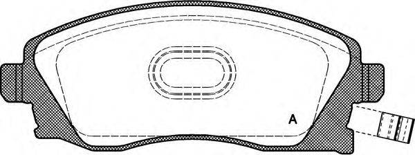 Комплект тормозных колодок, дисковый тормоз OPEL 1605092