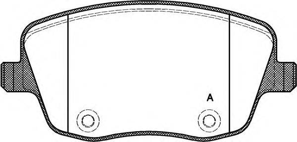 Комплект тормозных колодок, дисковый тормоз OPEN PARTS BPA077500