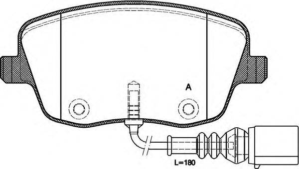 Комплект тормозных колодок, дисковый тормоз OPEN PARTS BPA0775.01