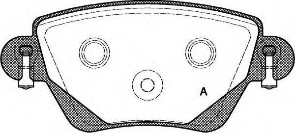 Комплект тормозных колодок, дисковый тормоз OPEN PARTS BPA0777.00