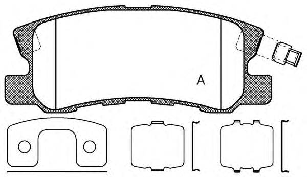 Комплект тормозных колодок, дисковый тормоз OPEN PARTS BPA0803.12
