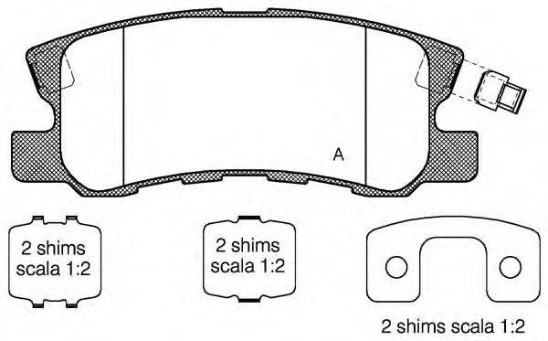 Комплект тормозных колодок, дисковый тормоз OPEN PARTS BPA0803.22