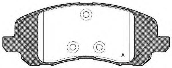 Комплект тормозных колодок, дисковый тормоз OPEN PARTS BPA0804.20