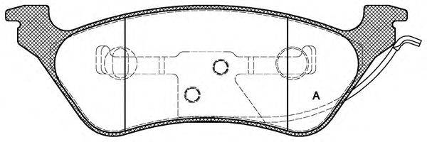 Комплект тормозных колодок, дисковый тормоз OPEN PARTS 24036