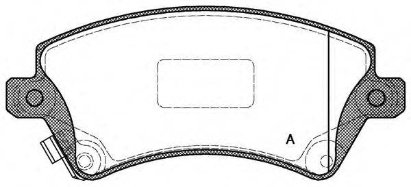 Комплект тормозных колодок, дисковый тормоз OPEN PARTS BPA0822.12