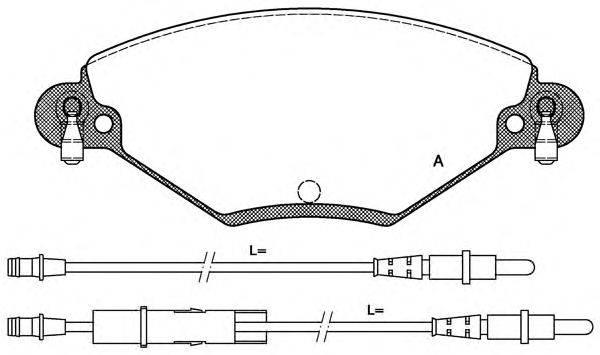 Комплект тормозных колодок, дисковый тормоз OPEN PARTS 23277