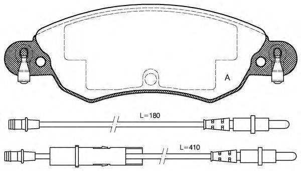 Комплект тормозных колодок, дисковый тормоз OPEN PARTS BPA0829.04