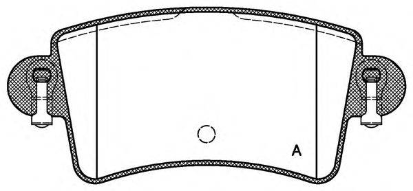 Комплект тормозных колодок, дисковый тормоз OPEN PARTS BPA0833.00