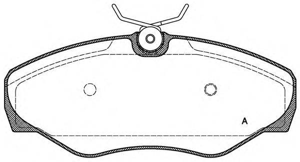 Комплект тормозных колодок, дисковый тормоз OPEN PARTS BPA0834.00