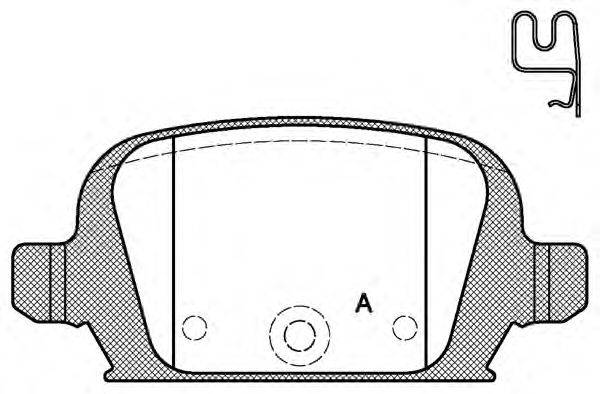 Комплект тормозных колодок, дисковый тормоз OPEN PARTS BPA0835.02