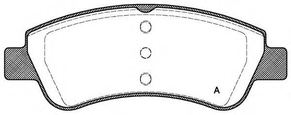 Комплект тормозных колодок, дисковый тормоз PEUGEOT 1610489680