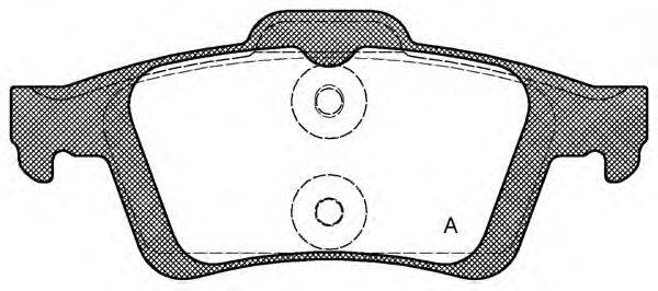 Комплект тормозных колодок, дисковый тормоз OPEN PARTS BPA0842.30