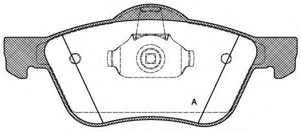 Комплект тормозных колодок, дисковый тормоз OPEN PARTS BPA0844.00