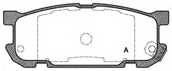 Комплект тормозных колодок, дисковый тормоз OPEN PARTS 23876
