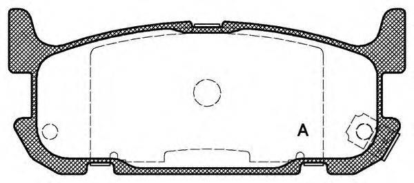 Комплект тормозных колодок, дисковый тормоз OPEN PARTS BPA0853.12
