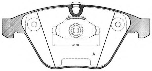 Комплект тормозных колодок, дисковый тормоз OPEN PARTS BPA0857.00