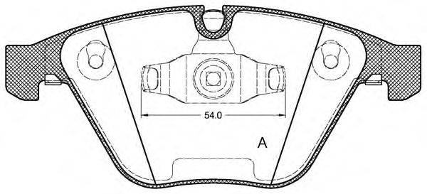 Комплект тормозных колодок, дисковый тормоз OPEN PARTS BPA0857.10